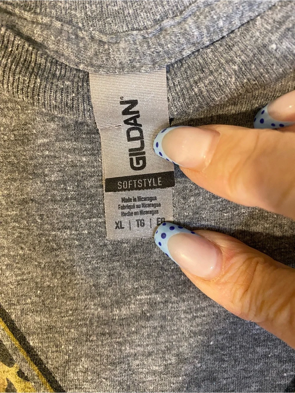 Gildan Gray MIZZOU Women’s Tee with Leopard Print Large M
